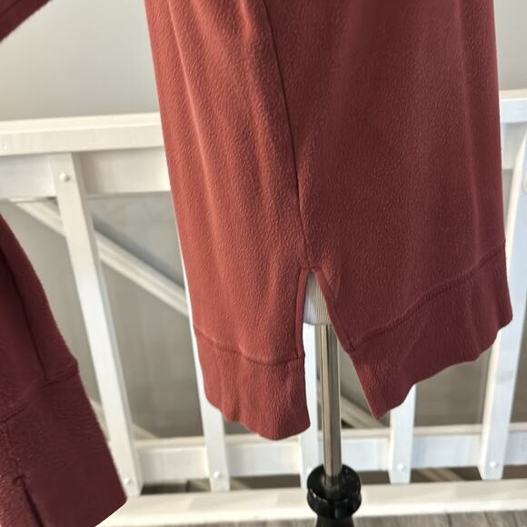 Athleta Coaster Luxe Pullover Sweatshirt Oversized Size XS Color: Maroon Red - Picture 6 of 9